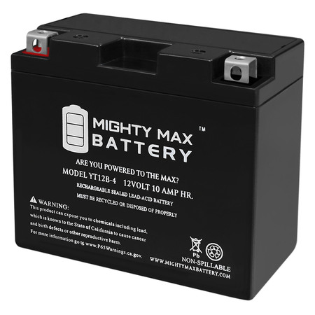 YT12B-4 SLA 12V 10Ah Battery for Yamaha TDM900 EU 900cc 2002-2013 -  MIGHTY MAX BATTERY, YT12B-441